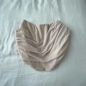 Beige tan ivory corset top